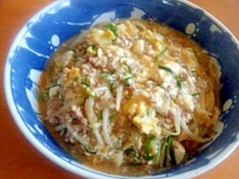 麻婆豆腐卵とじinもやし